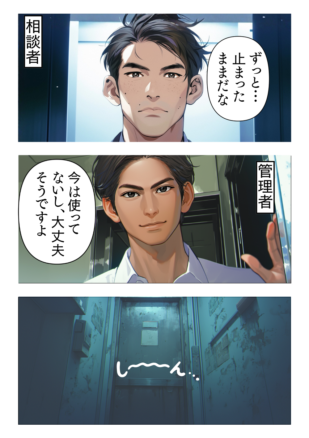 �ˌ��ďZ��ɐݒu���ꂽ�z�[���G���x�[�^�[���g���Ȃ��Ȃ�A�u�܂��������v�ƕ��u����Ă��܂�����̗l�q��`�����}���K�B